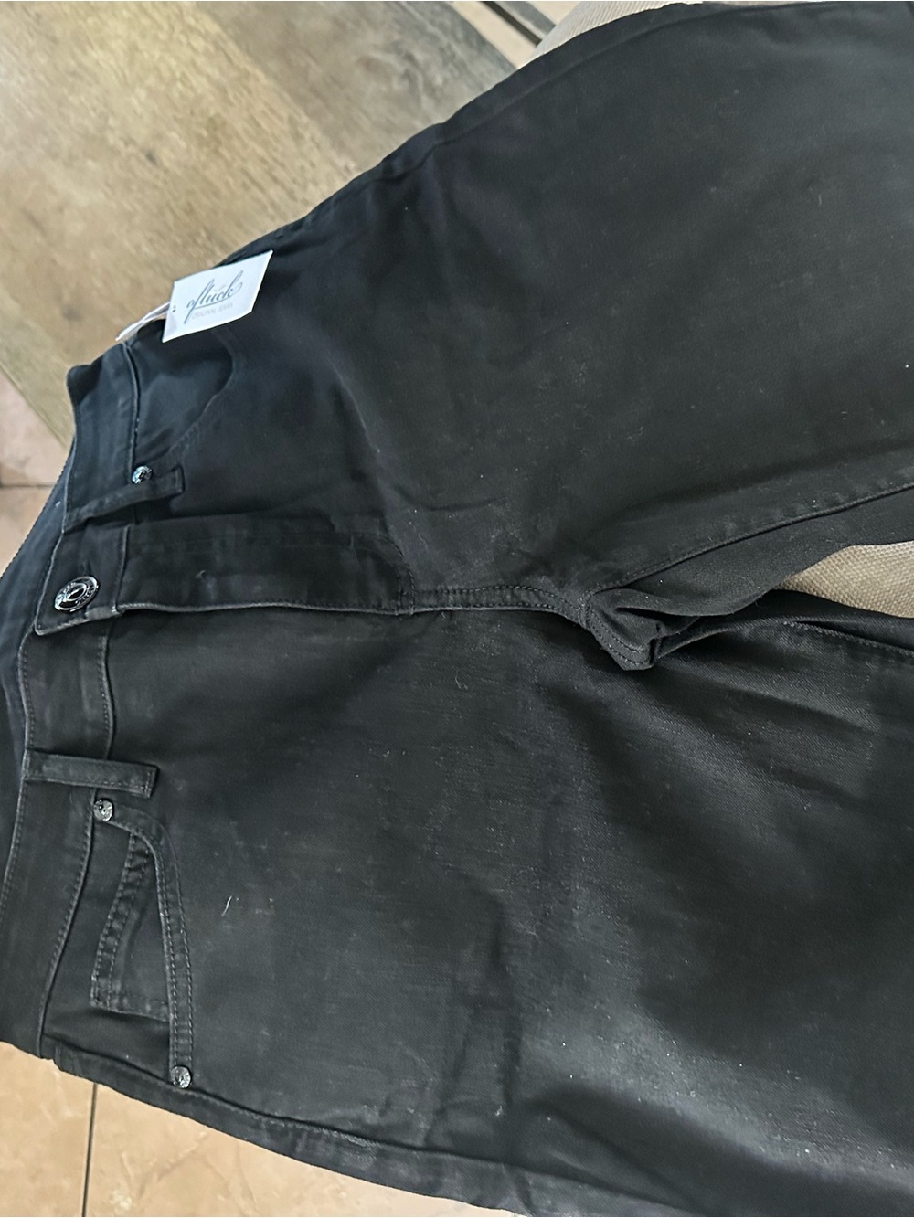 Ofluck Black Stretch short high waisted Pant